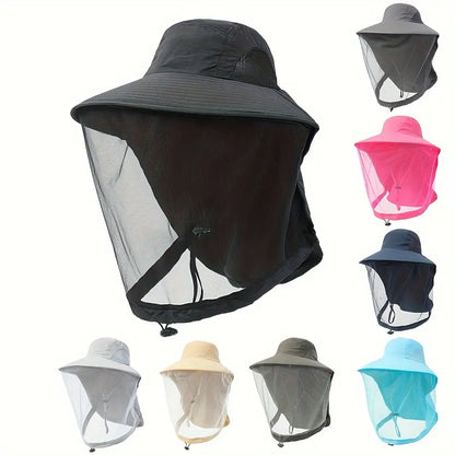 🎁Sombrero de pescador de malla con protección solar, ideal para actividades al aire libre. ✅️Pago contra entrega