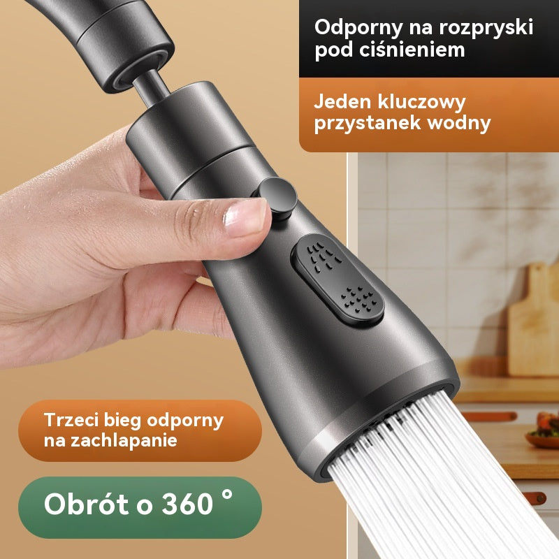 🚰【Bezpłatny filtr】🔥Uniwersalny obrotowy kran kuchenny 360°
