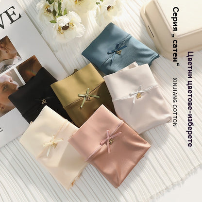 🔥🌈【Комплект от 6】Меко, удобно, нежно за кожата, висококачествено сатенено дамско бельо