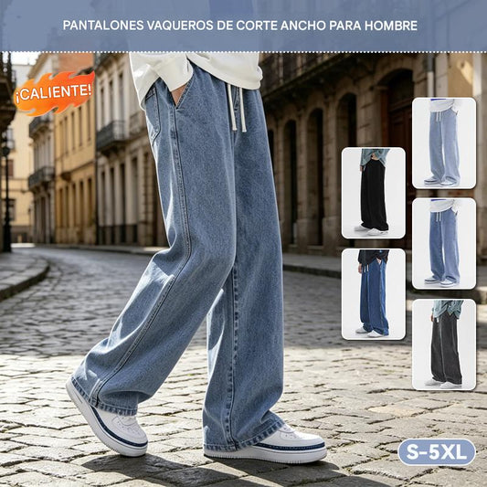🔥Jeans retro para hombre: estilo casual, pierna recta holgada, pago contra entrega