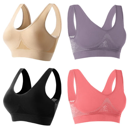 😘【4 sztuki】Oddychający i chłodny biustonosz w dużym rozmiarze ✨✨【40-120 kg】