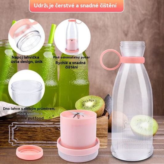 ✨🍎Bezdrátový přenosný odšťavňovač s USB – Vezměte si ho s sebou a vychutnejte si čerstvou a zdravou ovocnou a zeleninovou šťávu kdykoli a kdekoli.