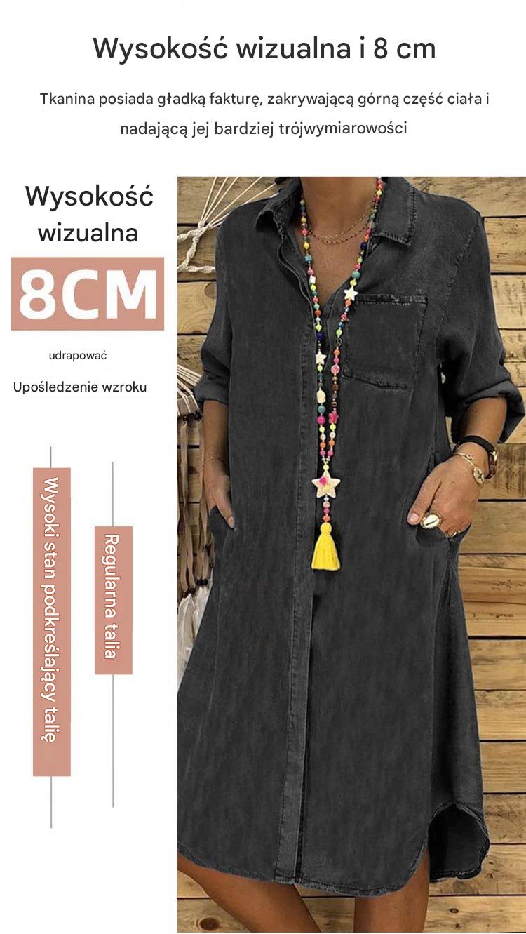 💕【Nowa promocja produktu】💕🌟2025 Lato Nowa przyjazna dla skóry miękka damska sukienka jeansowa Swobodna prosta sukienka👗