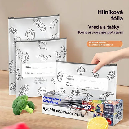 🔥✨【Balenie 60 kusov】Samouzatváracie vrecká z potravinárskej hliníkovej fólie - zahustené a uzavreté