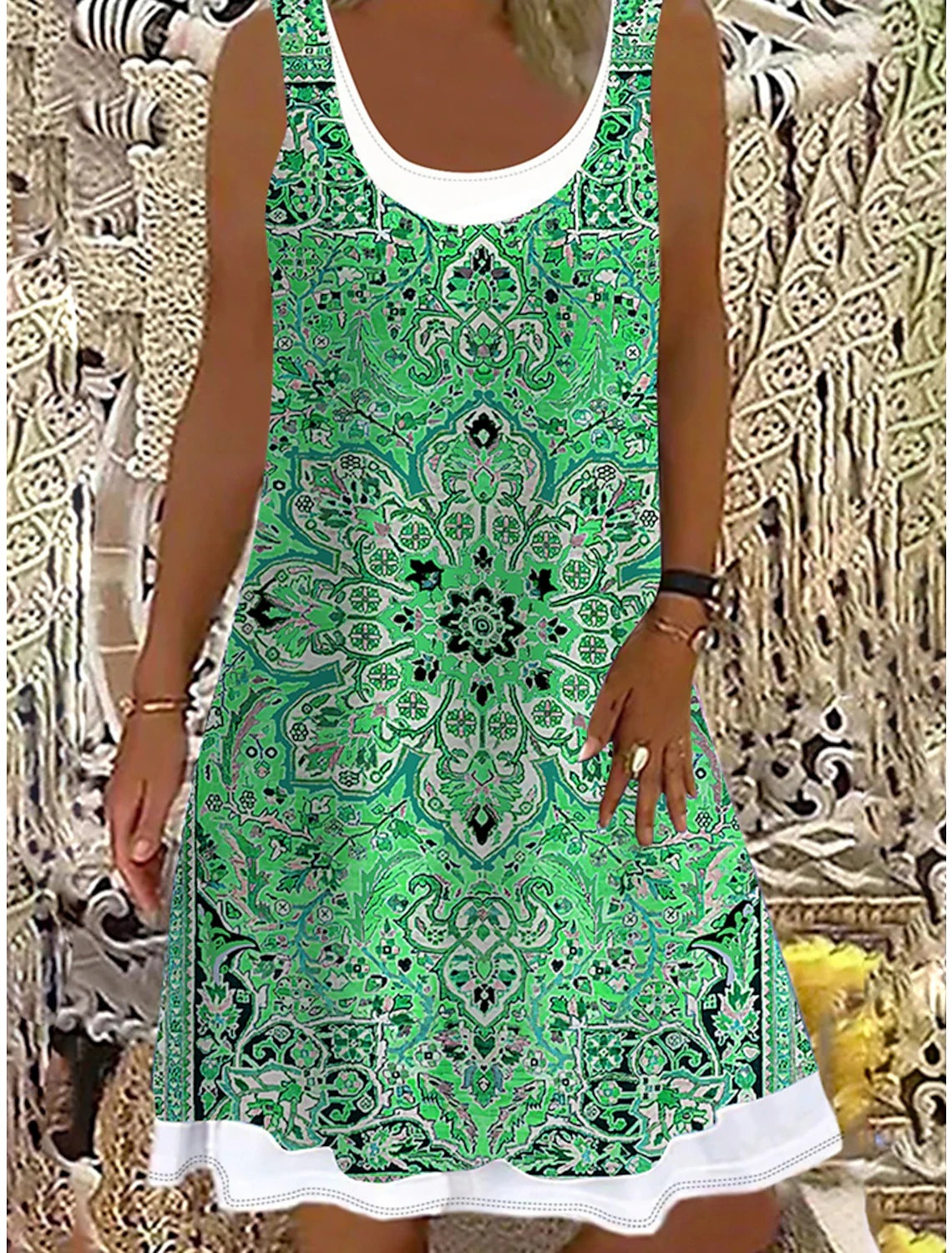 🌷👗【50% de descuento✨】【S-5XL】Nuevo vestido casual para mujer 2026, estampado, adecuado para todas las ocasiones.