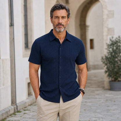 【S-3XL】🛒 Polo de verano para hombre con cuello jacquard, estilo clásico y versátil.