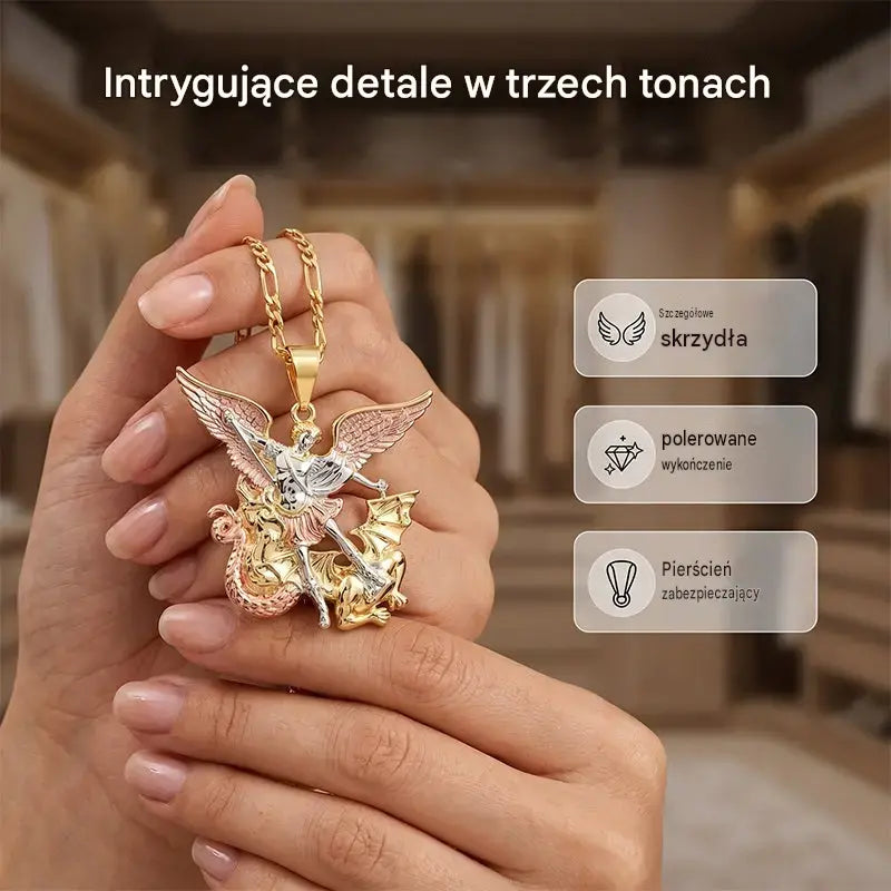 💥Naszyjnik z aniołem stróżem w trzech kolorach złota – Elegancki i symboliczny – Idealny na co dzień lub na prezent – Subtelny i pełen znaczenia ✨💛🪽