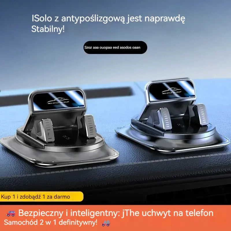 🔥【50% ZNIŻKI】🚗 Bezpieczny i inteligentny: Najlepszy uchwyt samochodowy 2 w 1 na telefon! 🚗