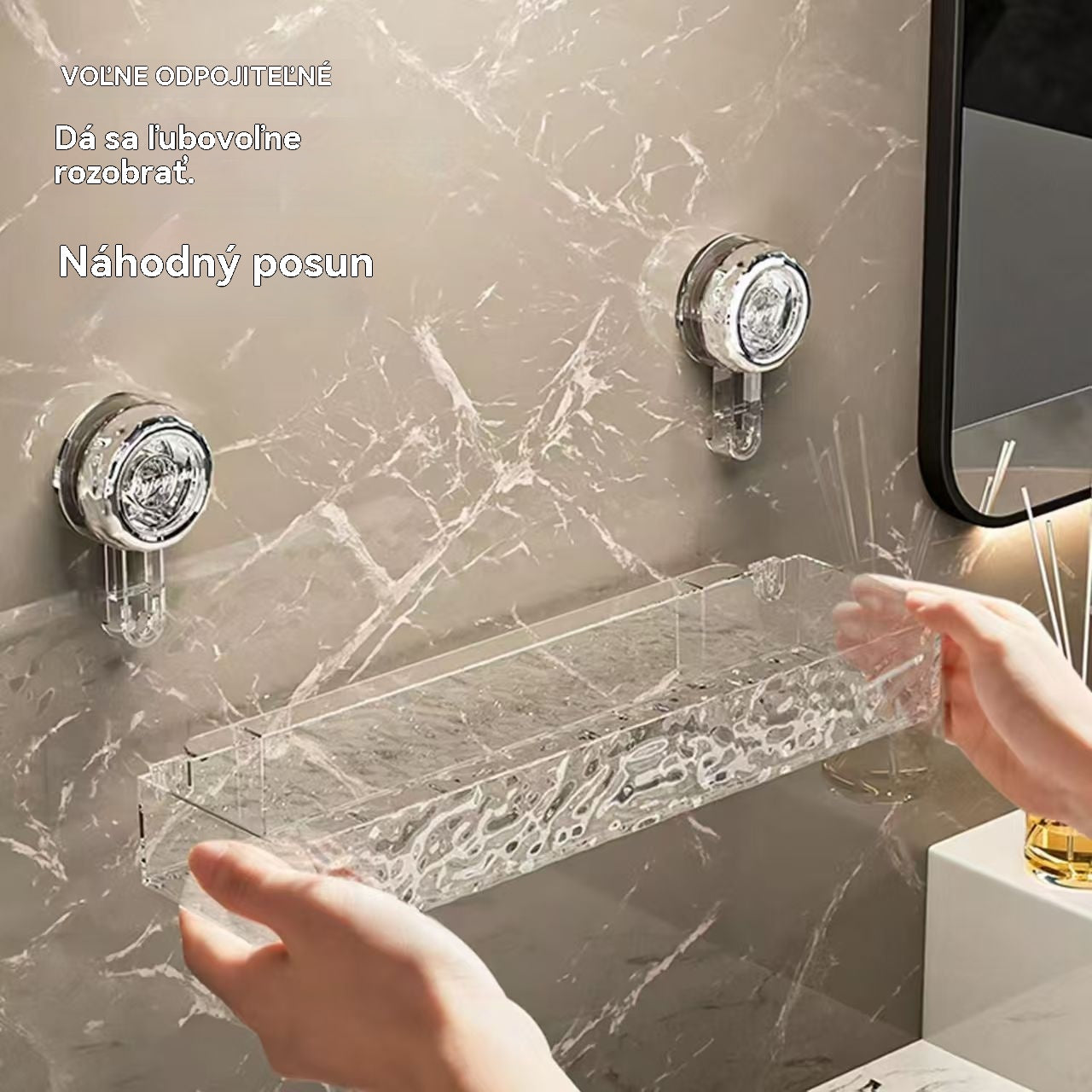 🍽️🧺2 ks🔥Kúpte jeden, druhý dostanete zadarmo🔥 Vlnitý úložný stojan s prísavkami, nevyžaduje vŕtanie