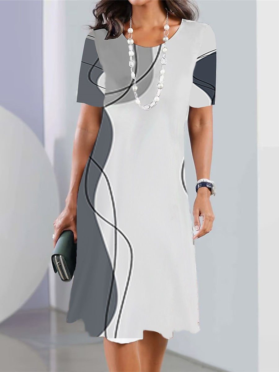 👗【40-120kg】Nuevo vestido estampado de cuello redondo para mujer, colección 2026 ✅️Pago contra entrega