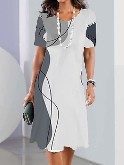 👗【40-120kg】Nuevo vestido estampado de cuello redondo para mujer, colección 2026 ✅️Pago contra entrega