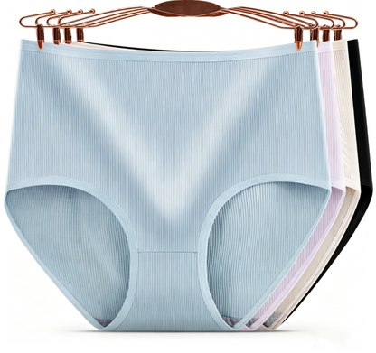 🔥🎉【Compra 4 y llévate 4 gratis】Ropa interior antibacteriana de talle alto para mujer que absorbe la humedad