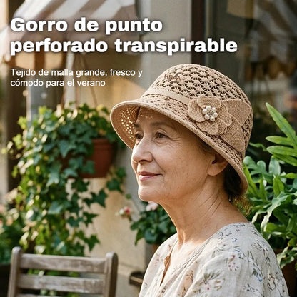 👒Pago contra entrega✅️ Elegante sombrero de sol con diseño trenzado calado, ofrece una fuerte protección contra los rayos solares.