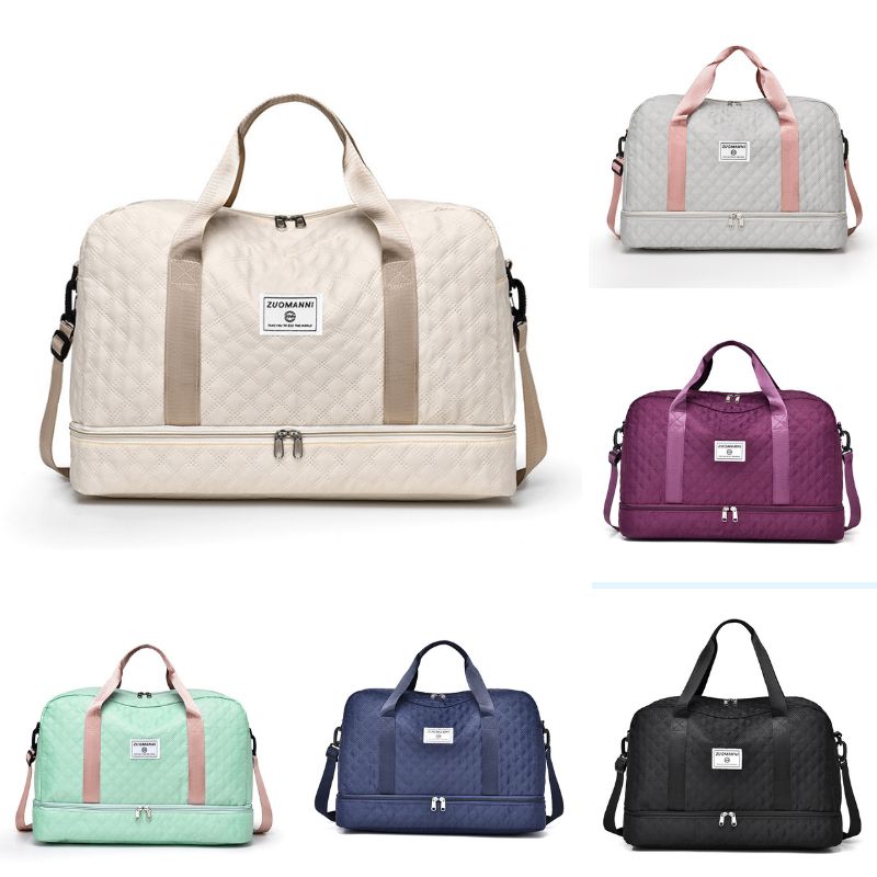 🔥✨【50% отстъпка✨】Чанта с голям капацитет и дизайн за отделяне на мокри и сухи вещи, подходяща за пътуване и фитнес.