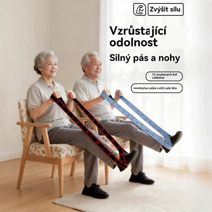 🦵【Kupte jeden, druhý dostanete zdarma】🔥 Rehabilitační odporová guma, používaná ke zvýšení svalové síly a protažení nohou, vhodná pro osoby středního a staršího věku.