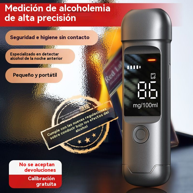 🍷 Medidor de alcohol portátil de alta precisión – Mide tu nivel antes de conducir