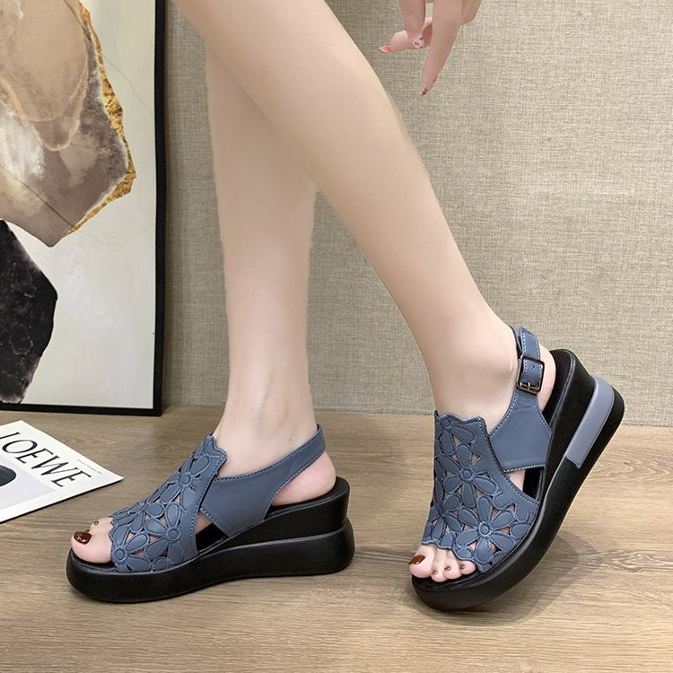 🔥【50% de descuento】🔥【35-40】Sandalias estilo botín retro con suela suave