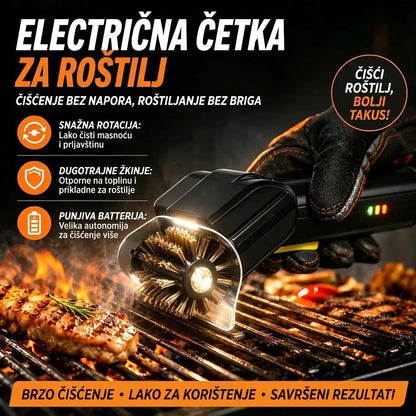 Bežična električna četka za čišćenje roštilja – litijeva baterija, višenamjenska i jednostavna za korištenje