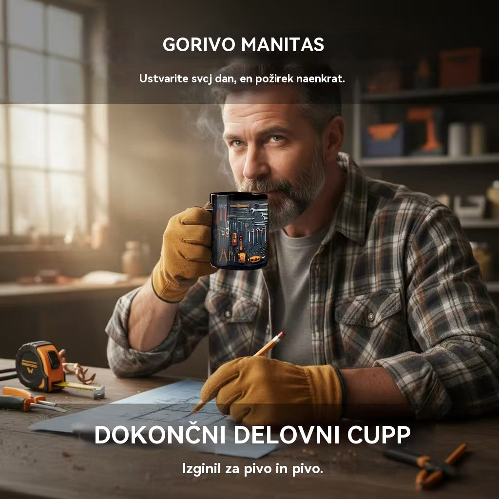 🔥☕【Zadnji dan! Vroča prodaja】Nova keramična skodelica z vzorcem mehanskega zobnika