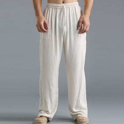 👖🌿【50% zniżki 🔥】【S–5XL】😍 Męskie luźne spodnie lniane, długie, szerokie i wygodne, dostępne w dużych rozmiarach i 8 kolorach