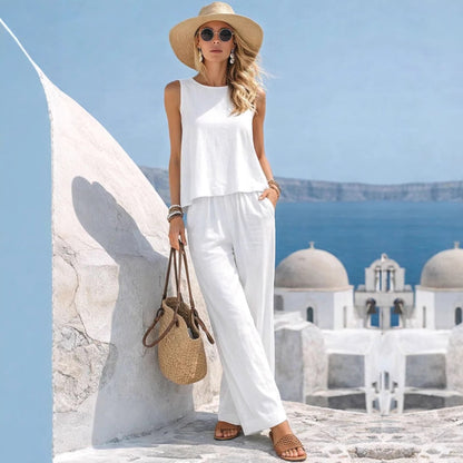 🔥【¡Se vende como pan caliente!】✨ Conjunto ligero y elegante para mujer, ideal para el verano de 2026.