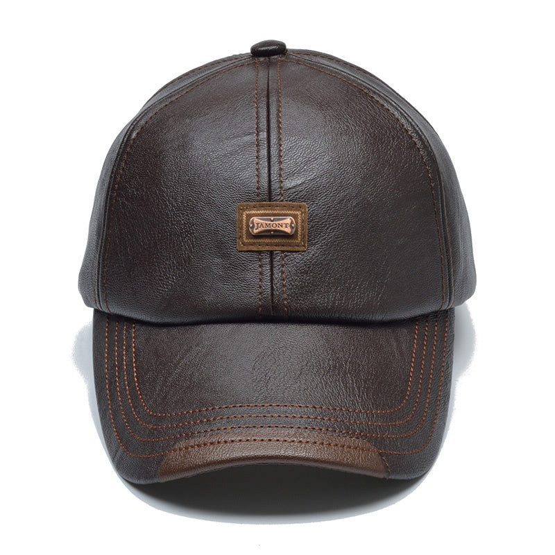 🔥✨Wprowadzenie nowego produktu na rok 2025, modna męska czapka baseballowa z prawdziwej skóry