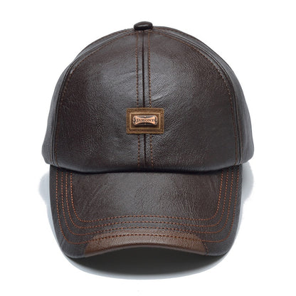 🔥✨Wprowadzenie nowego produktu na rok 2025, modna męska czapka baseballowa z prawdziwej skóry