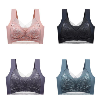 🔥⏳【40-110 KG】Damski wygodny, bezszwowy koronkowy biustonosz