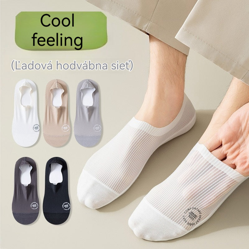 🧦[Balenie 6 párov za 24 €] Balenie 6 párov priedušných univerzálnych neviditeľných ponožiek z jemnej sieťoviny s protišmykovým efektom