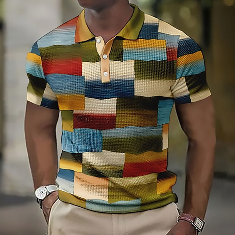 💥👕【Novo u vrućoj prodaji】【S-5XL】Muška ležerna polo majica s geometrijskim uzorkom 2026