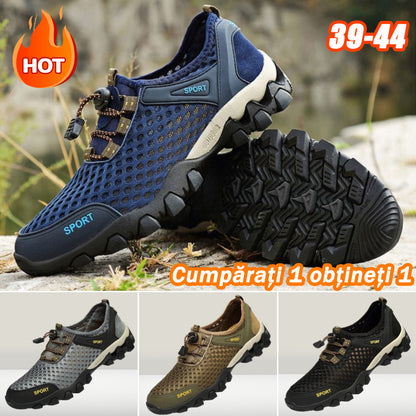 🔥Nowa gorąca wyprzedaż🔥【39-44】🎉🌈2025 letnie męskie oddychające siateczkowe buty turystyczne, wodoodporne i antypoślizgowe