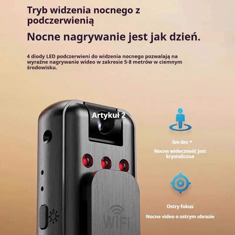 🔥Hit Sprzedaży 【Rabat 50%】⏳ Profesjonalna kamera akcji piersiowa, przenośny rejestrator wideo z wysoką rozdzielczością obrazu