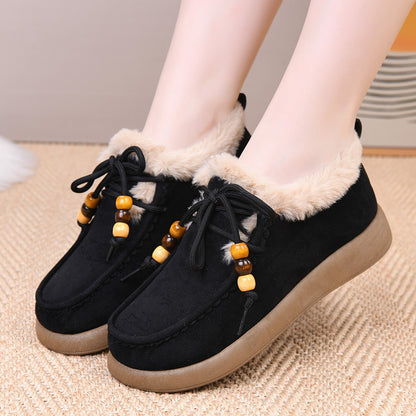 🏆💖【Размери 36-41】Нови дамски топли мокасини с вълнена подплата, изящни, красиви, висококачествени