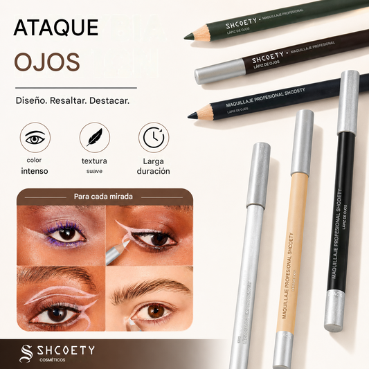 🔈🔈¡50% DE DESCUENTO AHORA!💜5 piezas por 27 euros💜Delineador de ojos de madera, resistente al agua, de larga duración y resistente al agua.