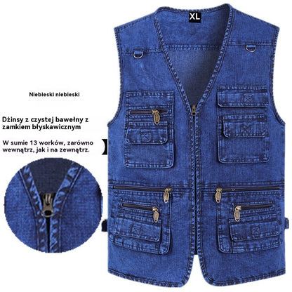 🔥 🦺50% OFF【XL-7XL】Ponadczasowy design, solidne wykonanie – kamizelka, która zawsze pasuje