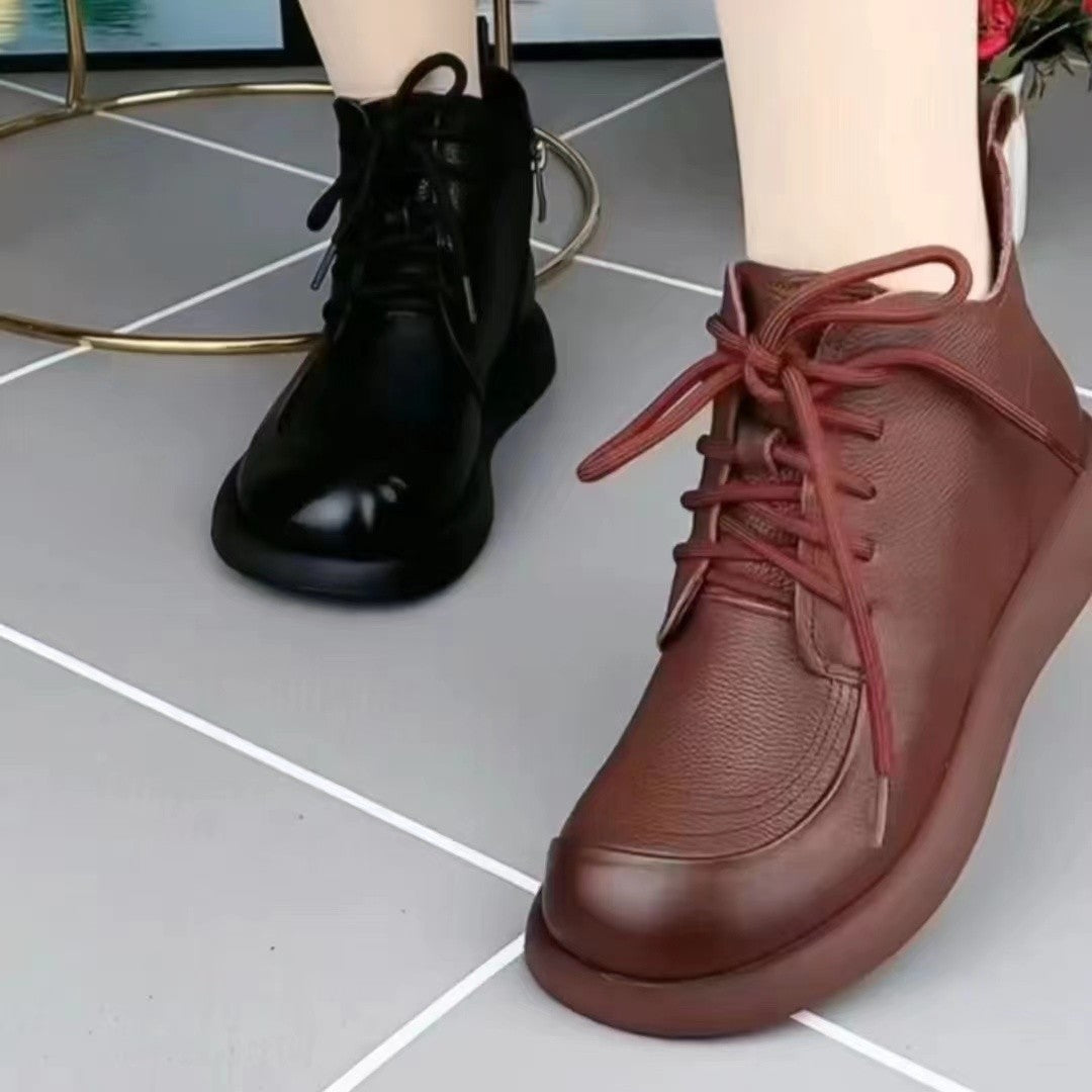 🔥【35-40】 2024 nowe damskie skórzane buty w dużych rozmiarach 3906736