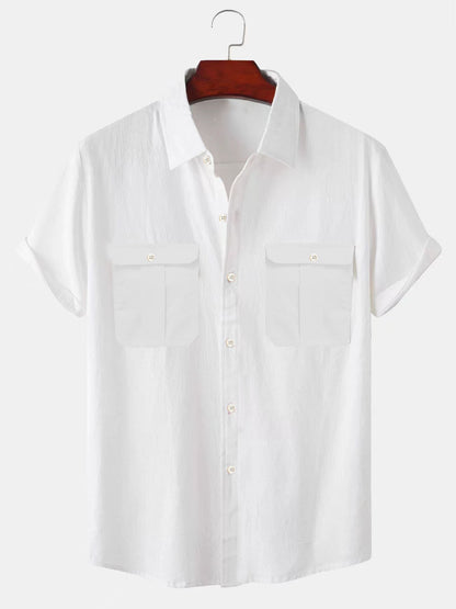 【🔥Wyprzedaż letnia🔥】✨🎉【M-5XL】Nowa letnia męska prosta, codzienna koszula lniana z 2025 roku.