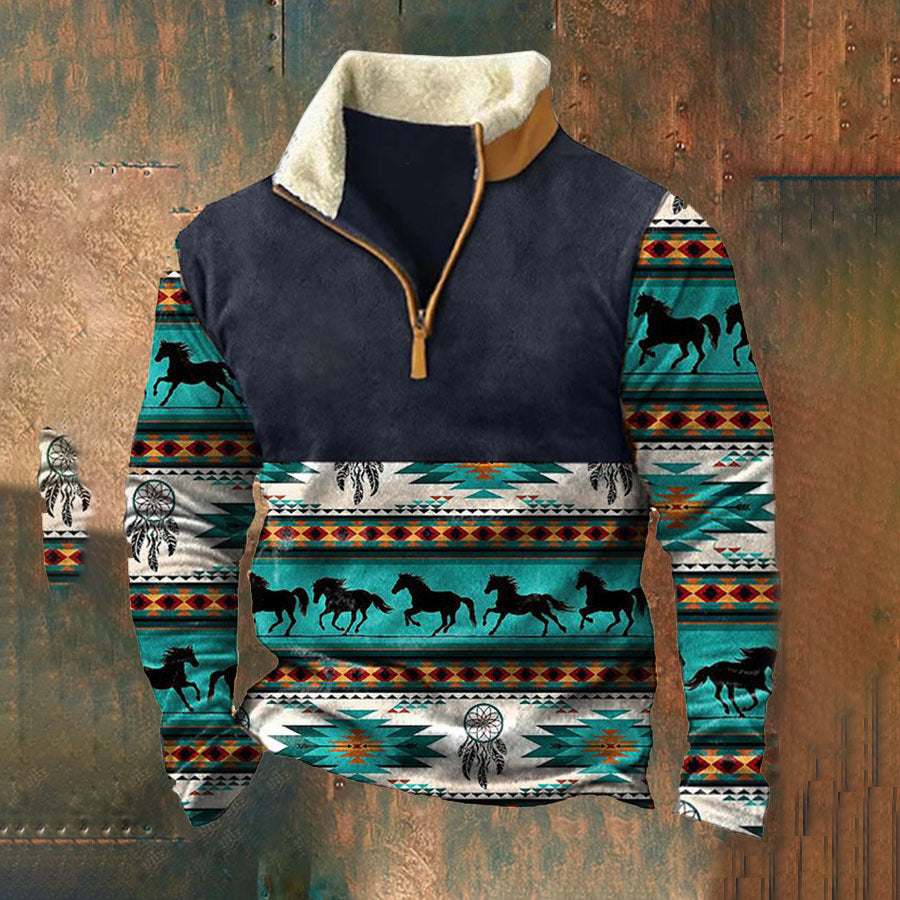 👕🔥【50% ZNIŻKI】【S-5XL】2025 Męski modny, jesienno-zimowy, ciepły sweter z długim rękawem i nadrukiem 3D