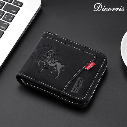 🔥🔥【Най-продаваният】Нов модерен къс портфейл с цип в ретро стил за мъже.Модерен и модерен, висококачествен