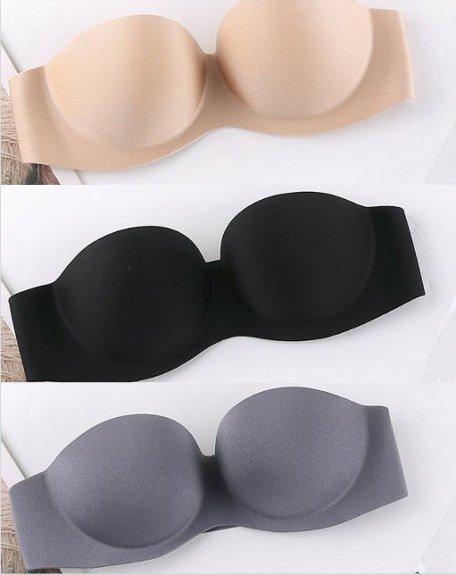 🌸【🔥 Kup 2, a 1 otrzymasz gratis】 Letni, niewidoczny, antypoślizgowy biustonosz bez ramiączek o cienkim przekroju seksowna bielizna push-up-4073020