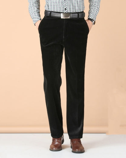 👖🆒【50-110 kg】Nové pánské volnočasové kalhoty z elastického velurového materiálu s vysokým pasem