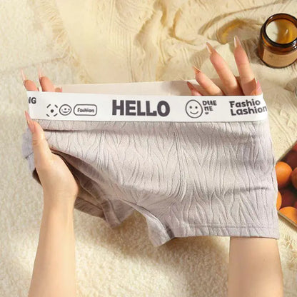 🎁✨【Paquete de 4】Calzoncillos bóxer de cintura media, transpirables, antibacterianos, suaves y elásticos, con textura jacquard y de alta gama para hombre. ✅️Pago contra entrega