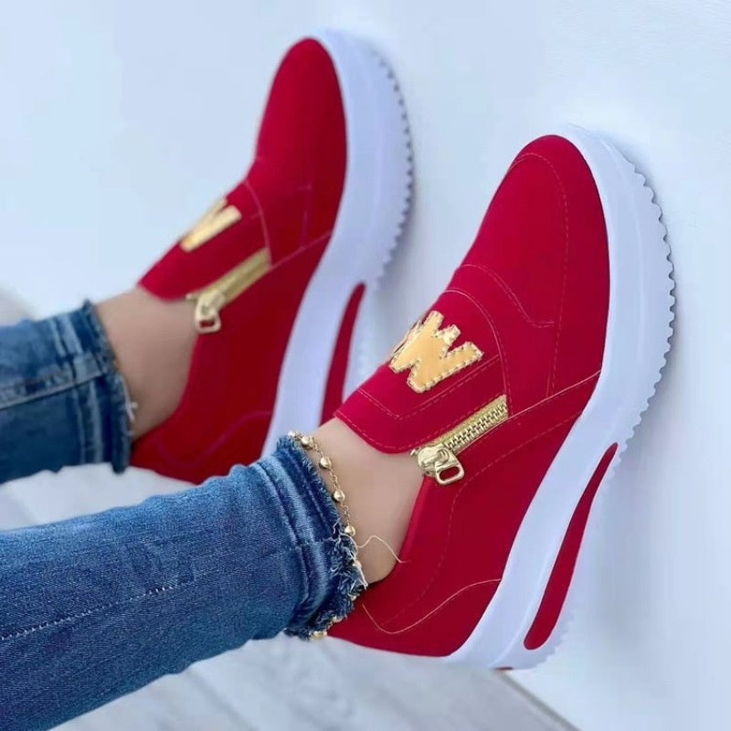 💥【35-43】✨  2025 Damskie buty sportowe casualowe z zamkiem błyskawicznym, grubą podeszwą, modne i wygodne