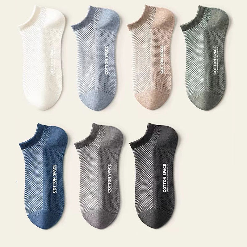 🔥【【¡Compra 5 y llévate 5 gratis!+50% off】🧦🧦 【10 unidades】Calcetines cortos de hombre, calcetines náuticos, calcetines finos de verano, resistentes al olor y absorbentes.