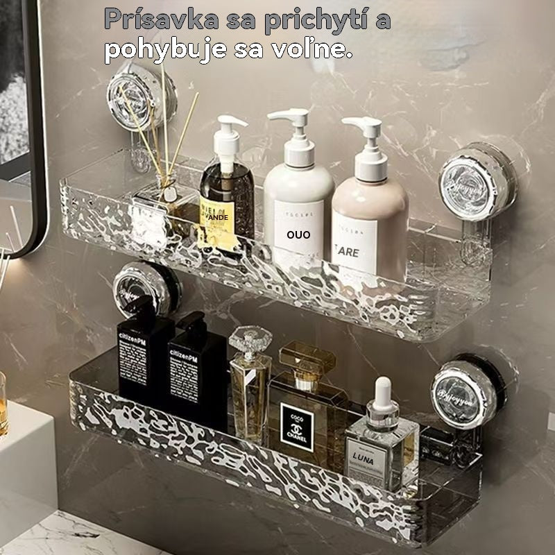 🍽️🧺2 ks🔥Kúpte jeden, druhý dostanete zadarmo🔥 Vlnitý úložný stojan s prísavkami, nevyžaduje vŕtanie