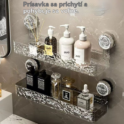 🍽️🧺2 ks🔥Kúpte jeden, druhý dostanete zadarmo🔥 Vlnitý úložný stojan s prísavkami, nevyžaduje vŕtanie