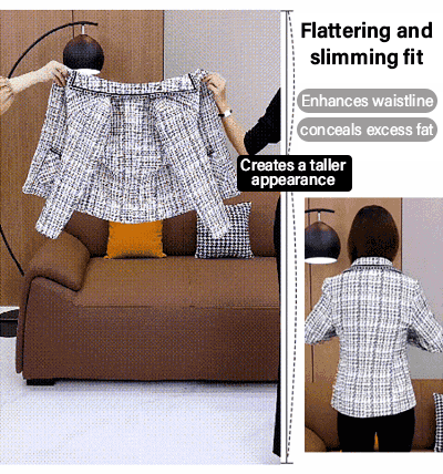 ✨[Časově omezená nabídka] [M-4XL] Nový podzimní/zimní dámský vlněný kostkovaný kabát