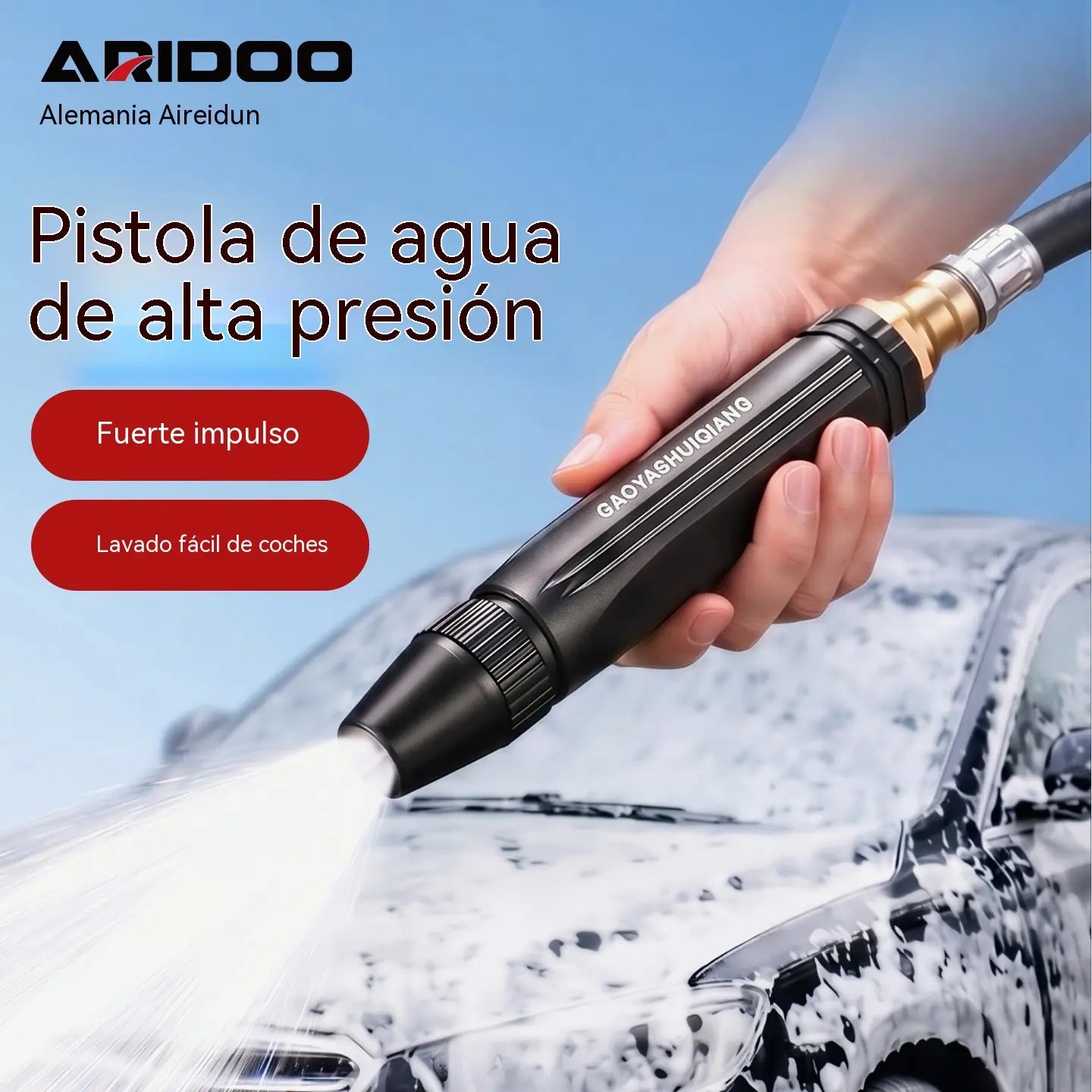 Último día con 55% de descuento: 【2 juegos】Pistola pulverizadora de alta presión para uso doméstico