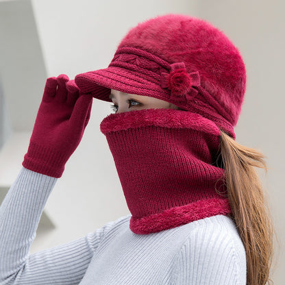 💥49% ZNIŻKI - [Czapka + Szalik + Rękawiczki] Jesienno-zimowy, modny, pluszowy, ciepły, trzyczęściowy komplet