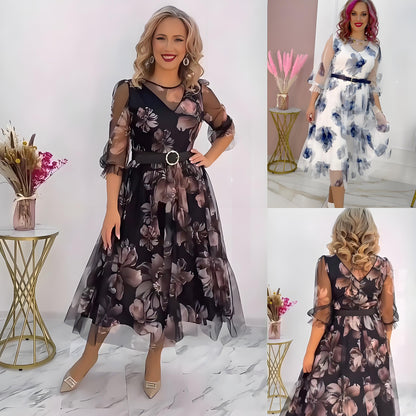 🌸💥【S-5XL】Nowa elegancka sukienka z nadrukiem